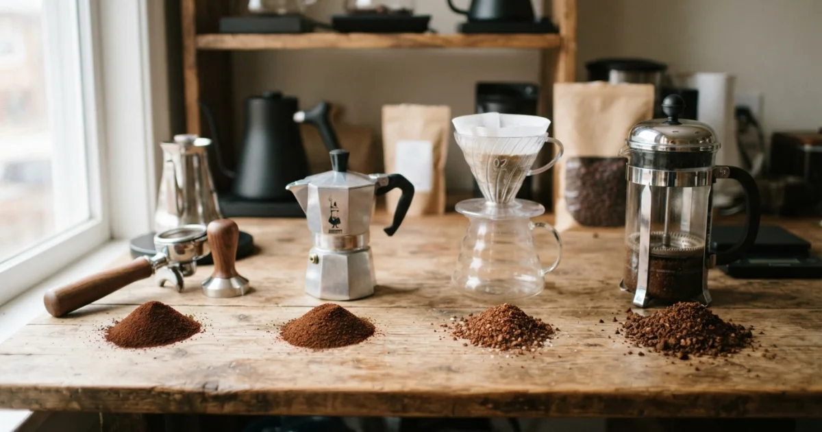 Jak grubo mielić kawę? Espresso, kawiarka, drip i French press